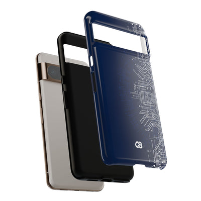 Blue Tough Phone Case for Google Pixel - Cobalt Circuit Logic