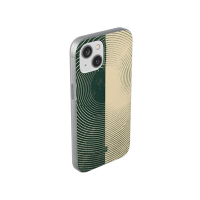 Green Lite Phone Case for iPhone - Evergreen Split Grain