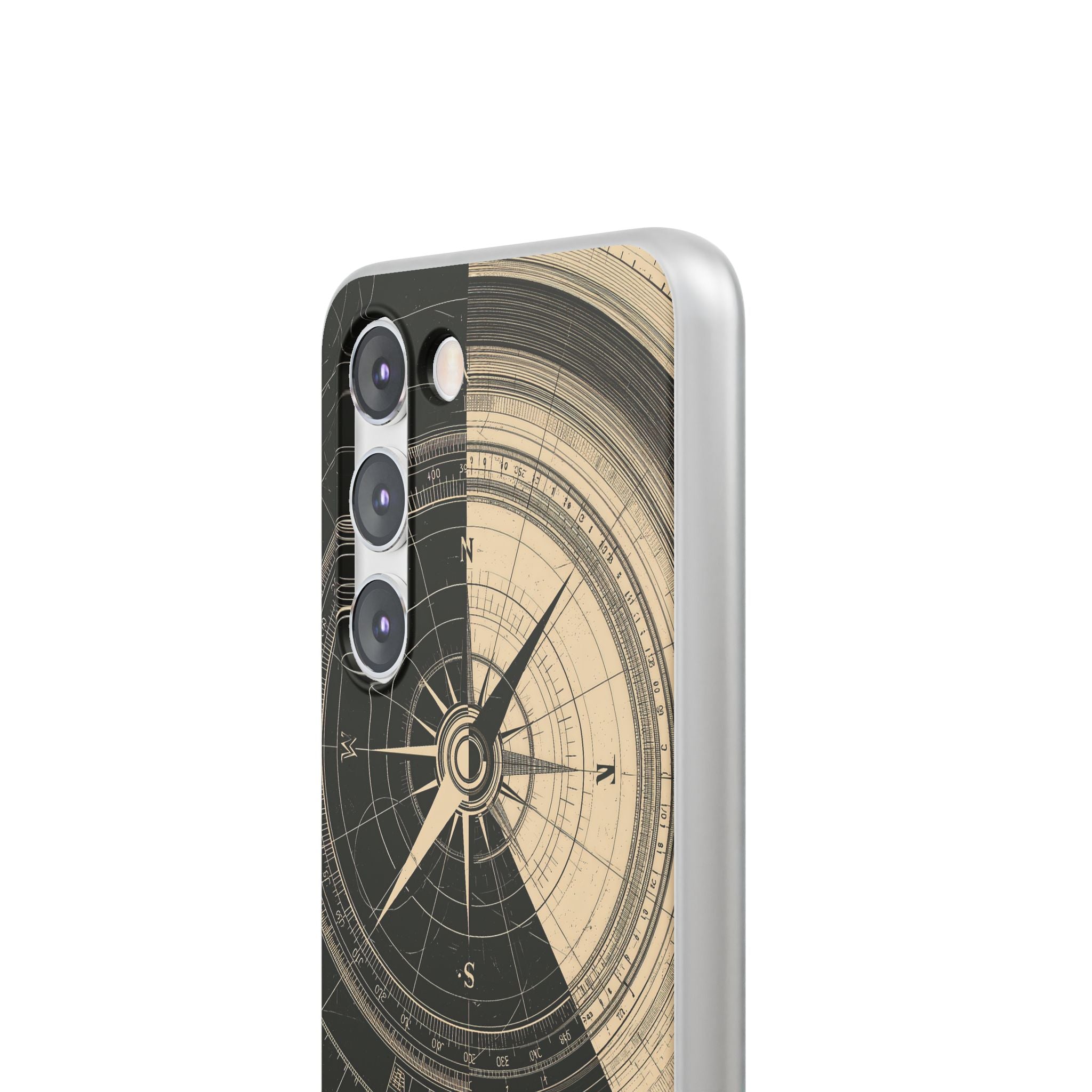 Beige Lite Phone Case for Samsung - Obsidian Nautical Blueprint