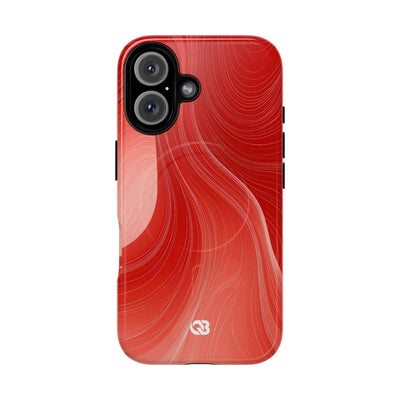 Red Tough 2.0 Magsafe Phone Case for iPhone - Crimson Silk Strands