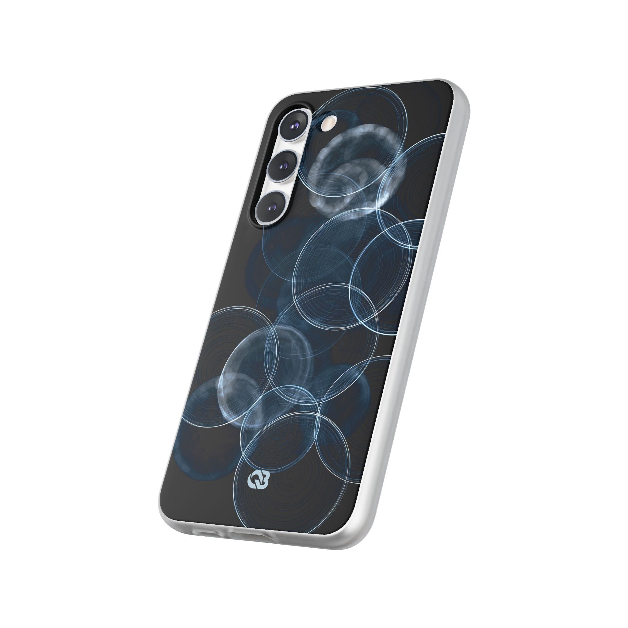 Blue Lite Phone Case for Samsung - Cyan Pulse Ripple