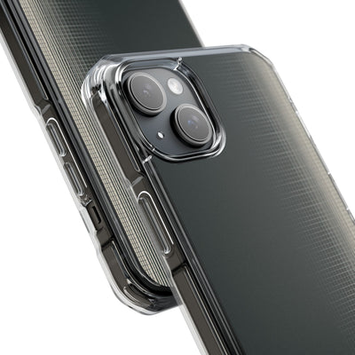 Grey Impact MagSafe Phone Case for iPhone - Charcoal Tech Grid
