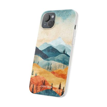 Moonlit Mountains iPhone 15 Plus Cover - Blød