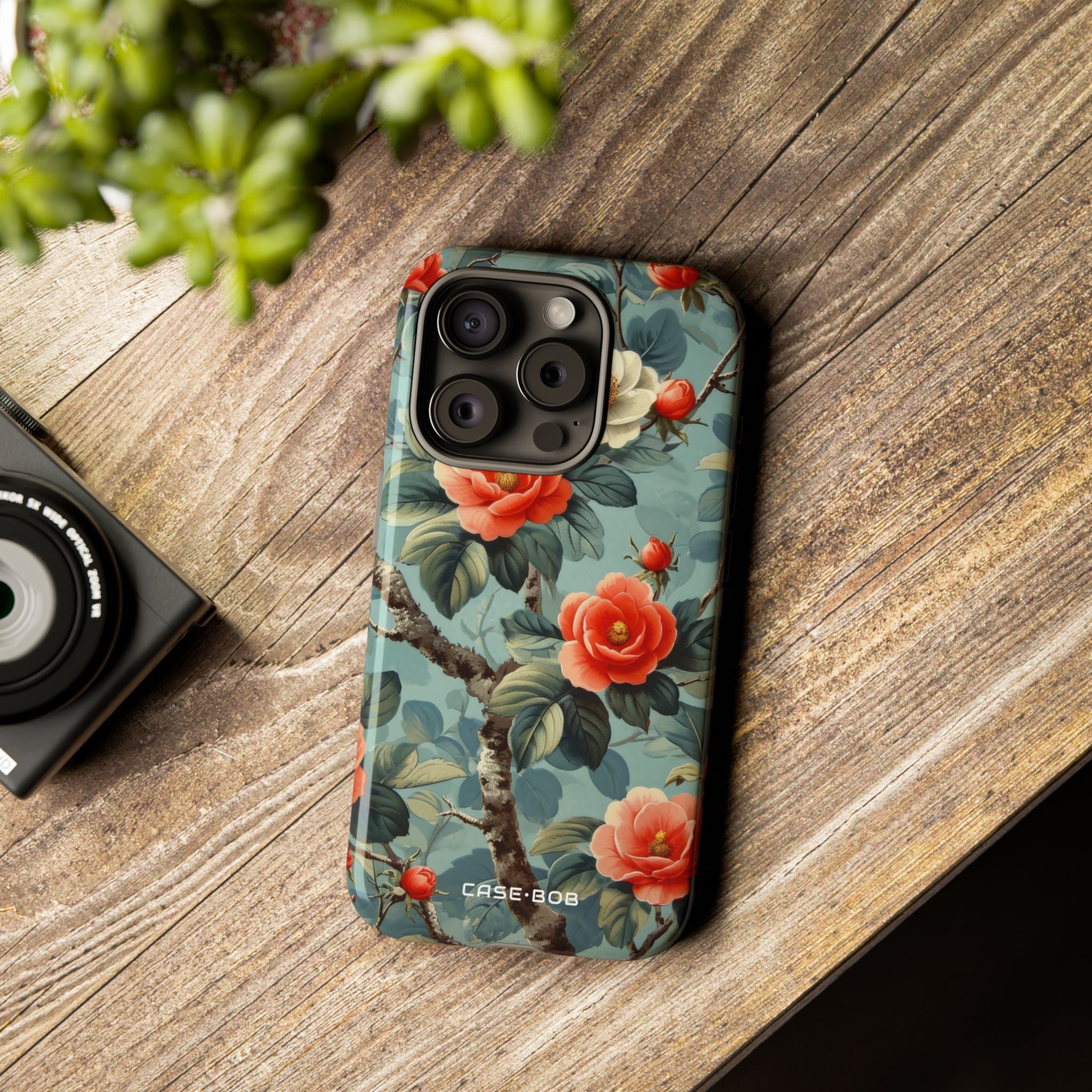 Coral Bloom iPhone 15 Pro Cover - Tough