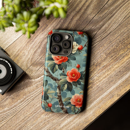 Coral Bloom iPhone 15 Pro Cover - Tough