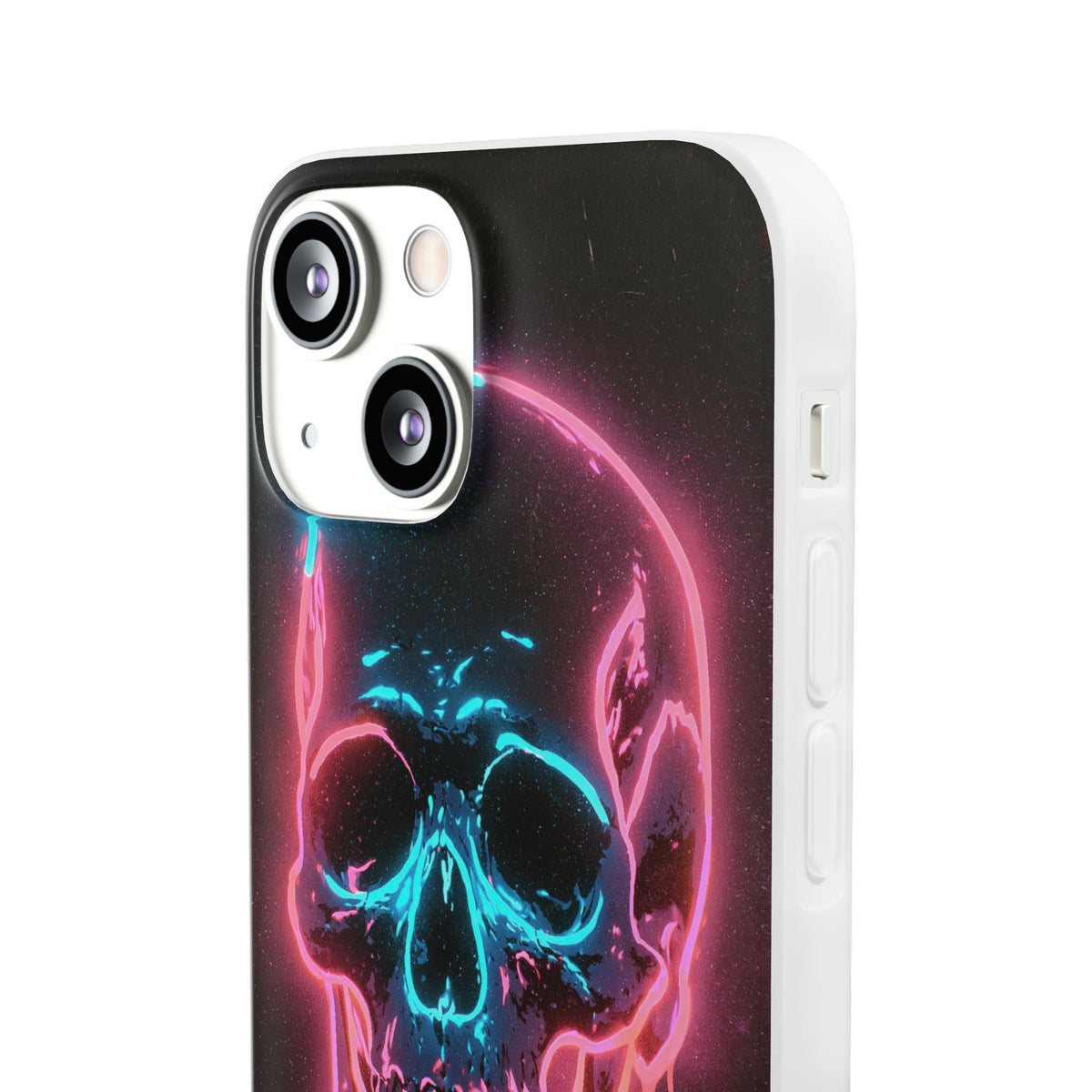 Neon Drip Skull · Lite Phone Case for iPhone ·  Black
