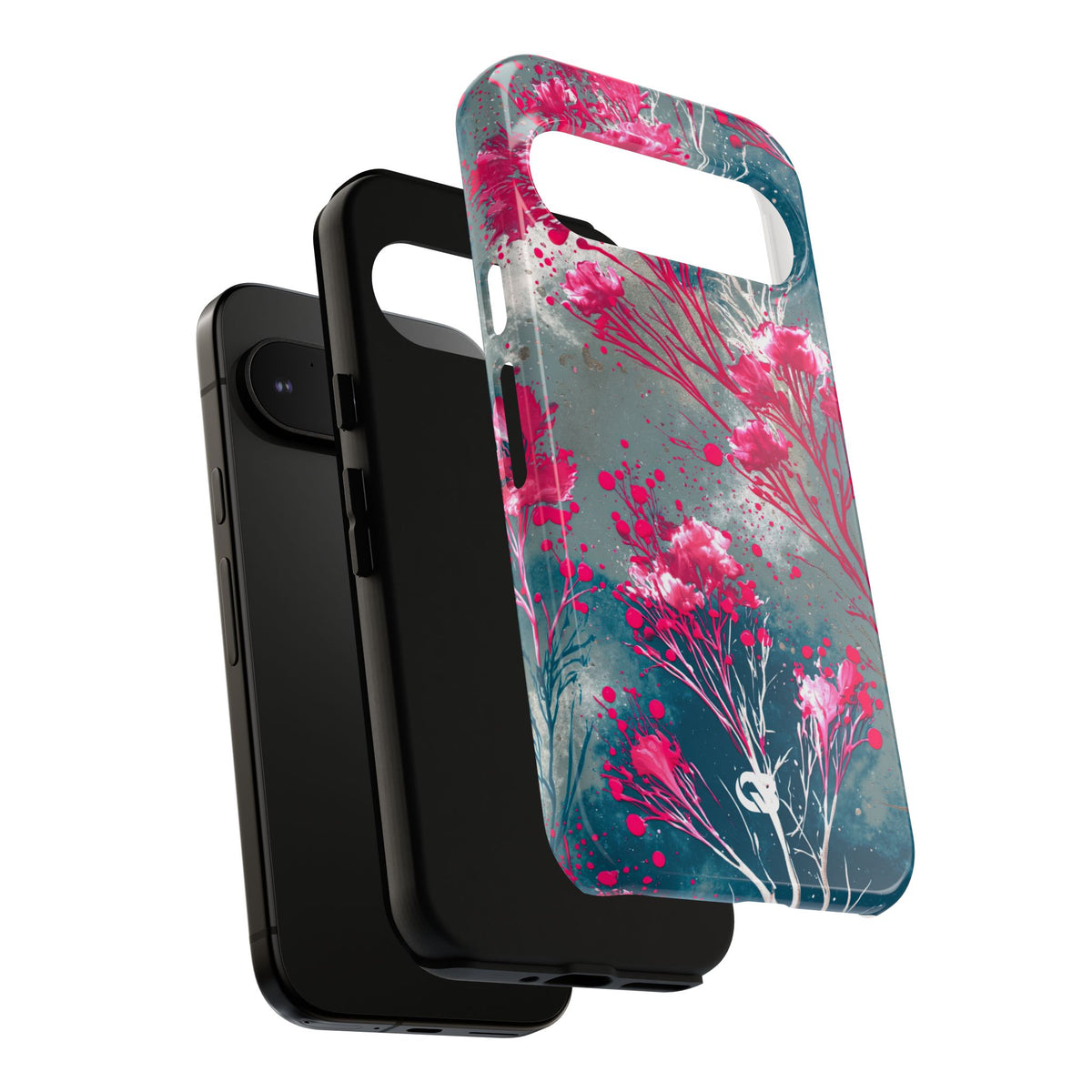 Cyber Blossom · Tough Phone Case for Pixel ·  Teal