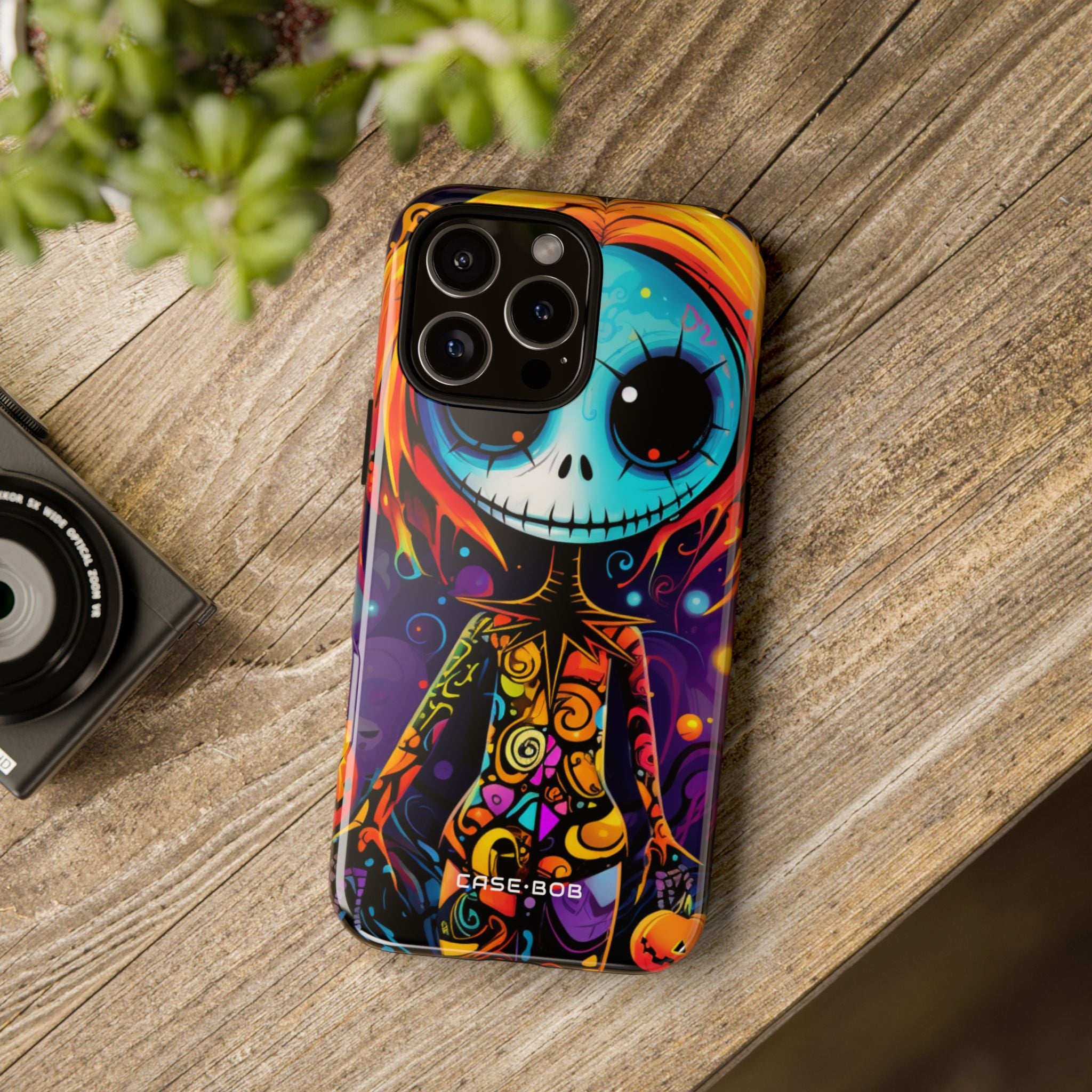 Blue Skull Swirl iPhone 16 Pro Max Case - Tough - CASE•BOB