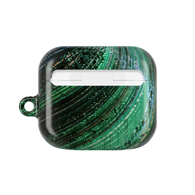 Orbital Data Stream · Hard Case for AirPods & AirPods Pro · Green