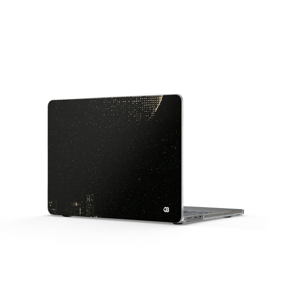 Lunar Metropolis Nocturne · Clear Hard Case for MacBook · Black