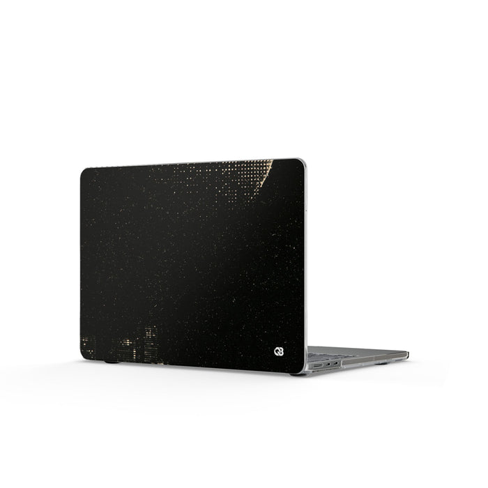 Lunar Metropolis Nocturne · Clear Hard Case for MacBook · Black