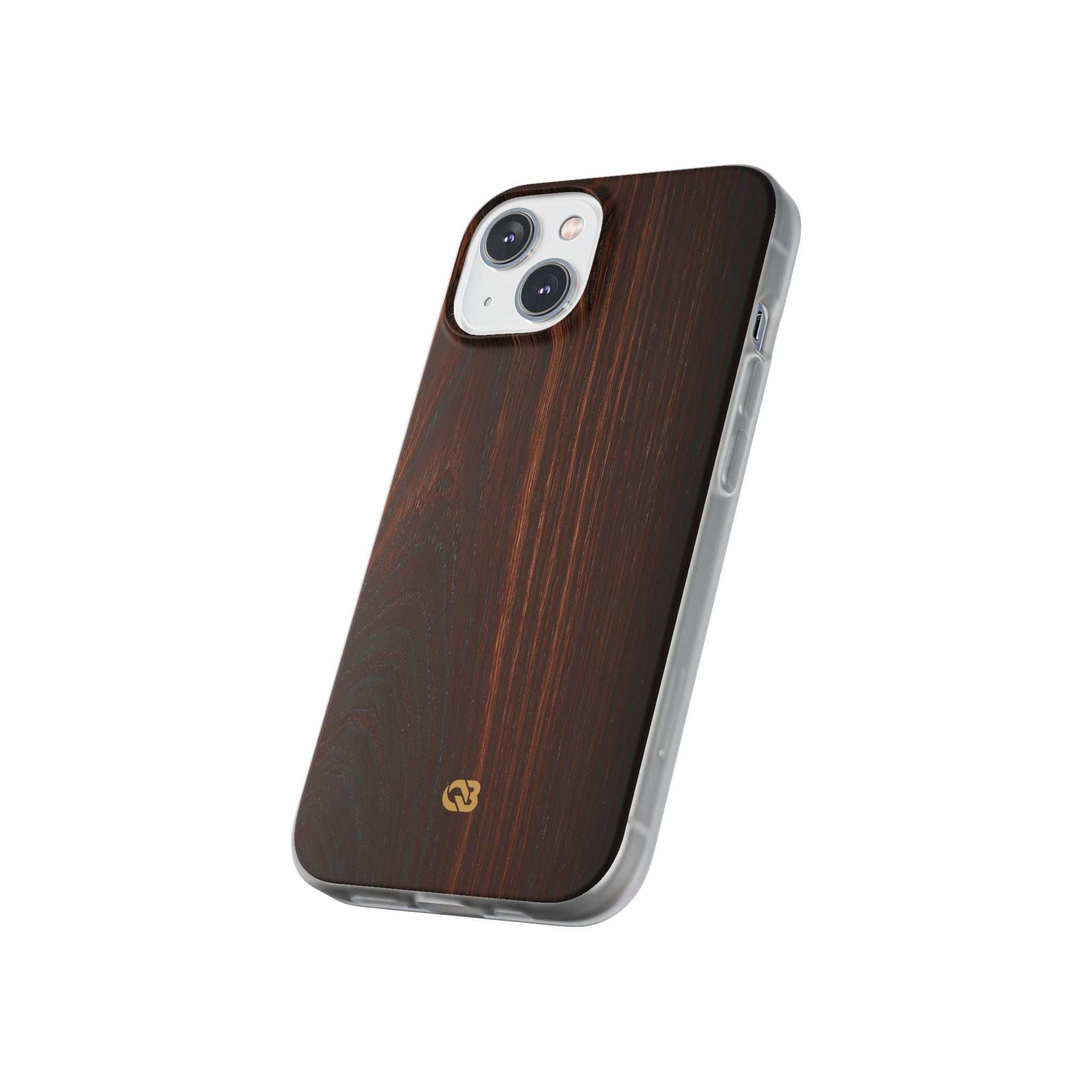 Brown Lite Phone Case for iPhone - Burnished Mahogany Grain