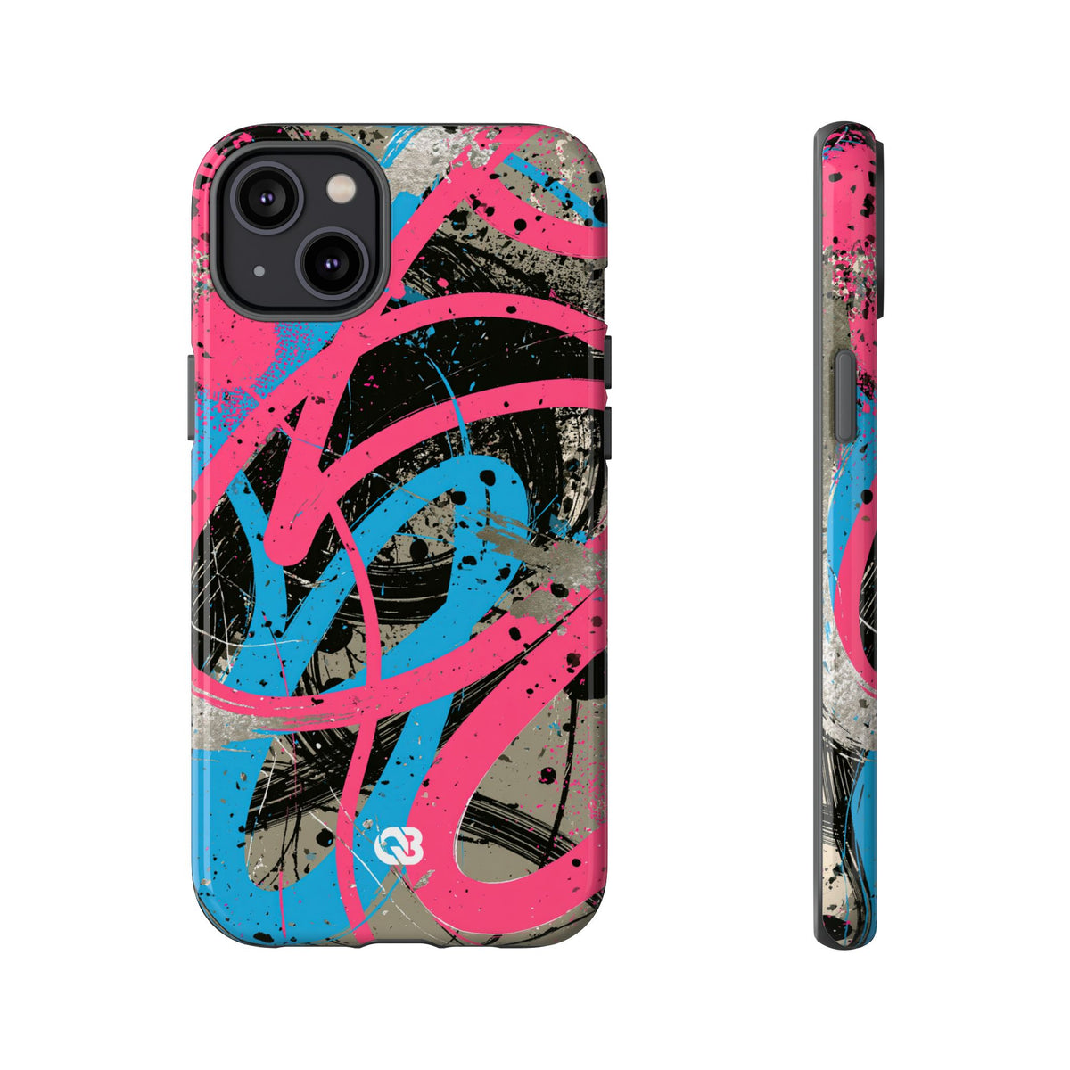 Cyber Splatter Flow · Tough Phone Case for iPhone · Pink