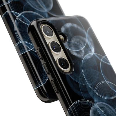 Blue Tough Phone Case for Samsung - Cyan Pulse Ripple