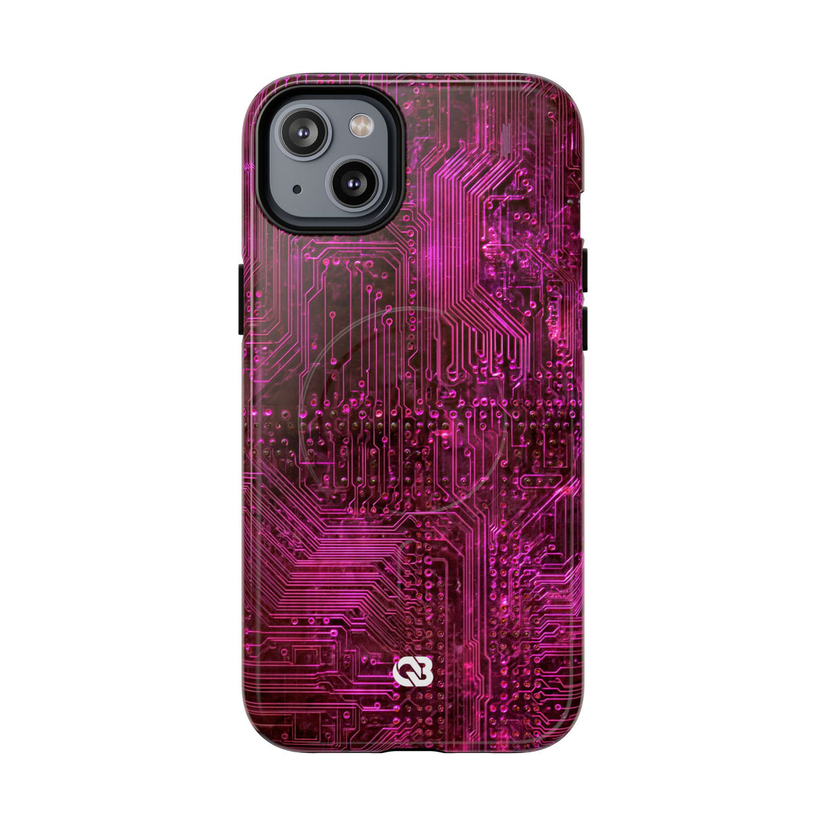 Magenta Circuit Trace · Tough 2.0 Magnetic Phone Case for iPhone · Pink