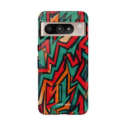 Crimson Zigzag Google Pixel 8 Pro Case - Tough