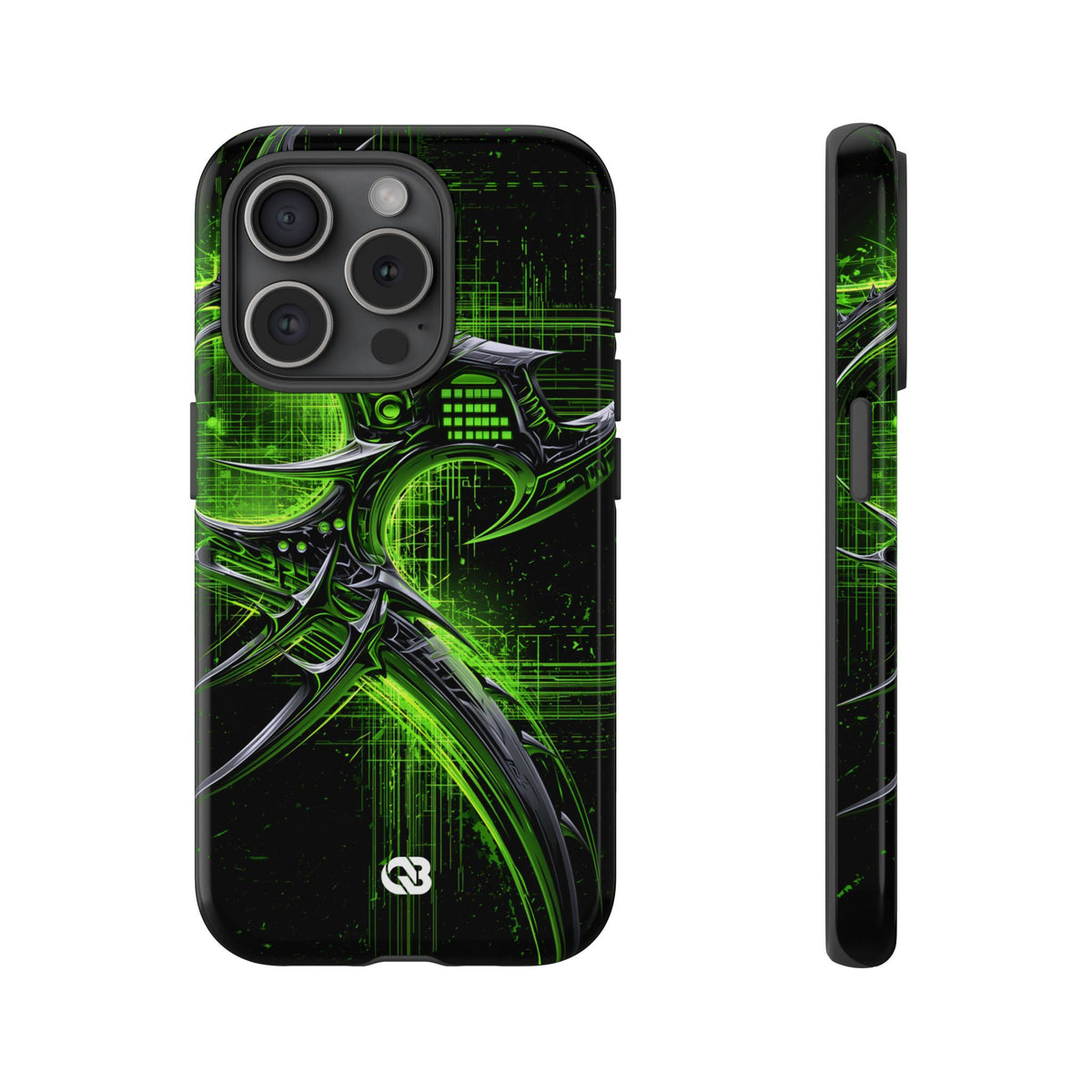 Cyber Sigil Grid · Tough Phone Case for iPhone · Green