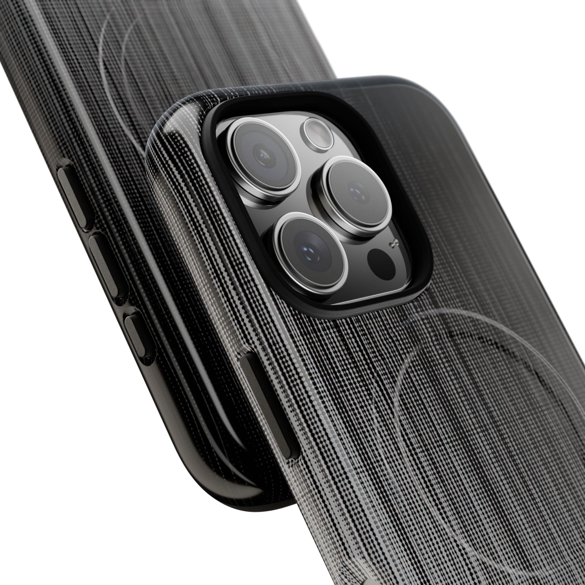 Grey Tough 2.0 Magsafe Phone Case for iPhone - Static Vertical Dither