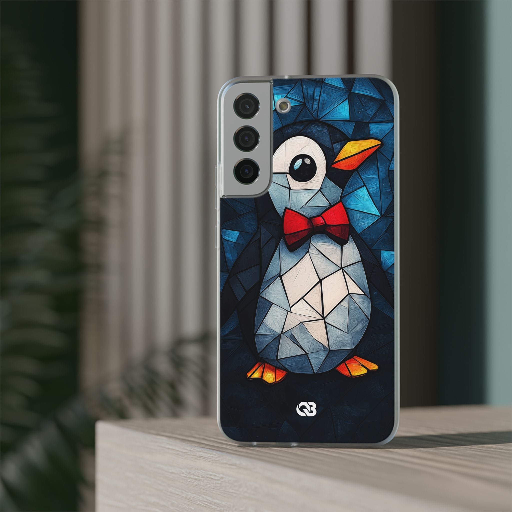 Mosaic Bowtie Penguin · Soft Phone Case for Samsung