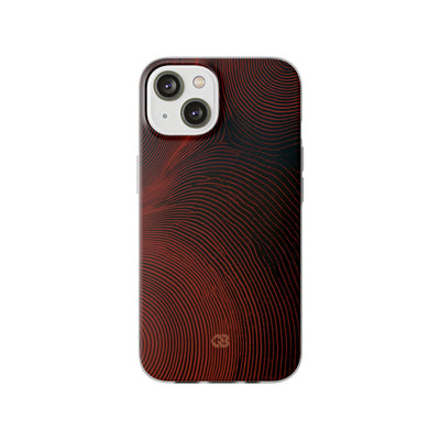 Red Lite Phone Case for iPhone - Terracotta Nerve Map