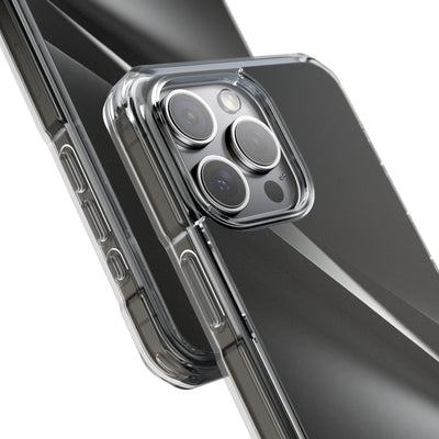 Obsidian Ridge · Clear Impact Magnetic Phone Case for iPhone ·  Black