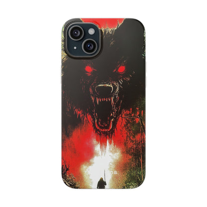 Crimson Wolf iPhone 15 Plus Cover - Blød