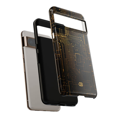 Gold Tough Phone Case for Google Pixel - Amber Core Mainframe