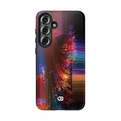 Black Tough Phone Case for Samsung - Cyber Optic Streak
