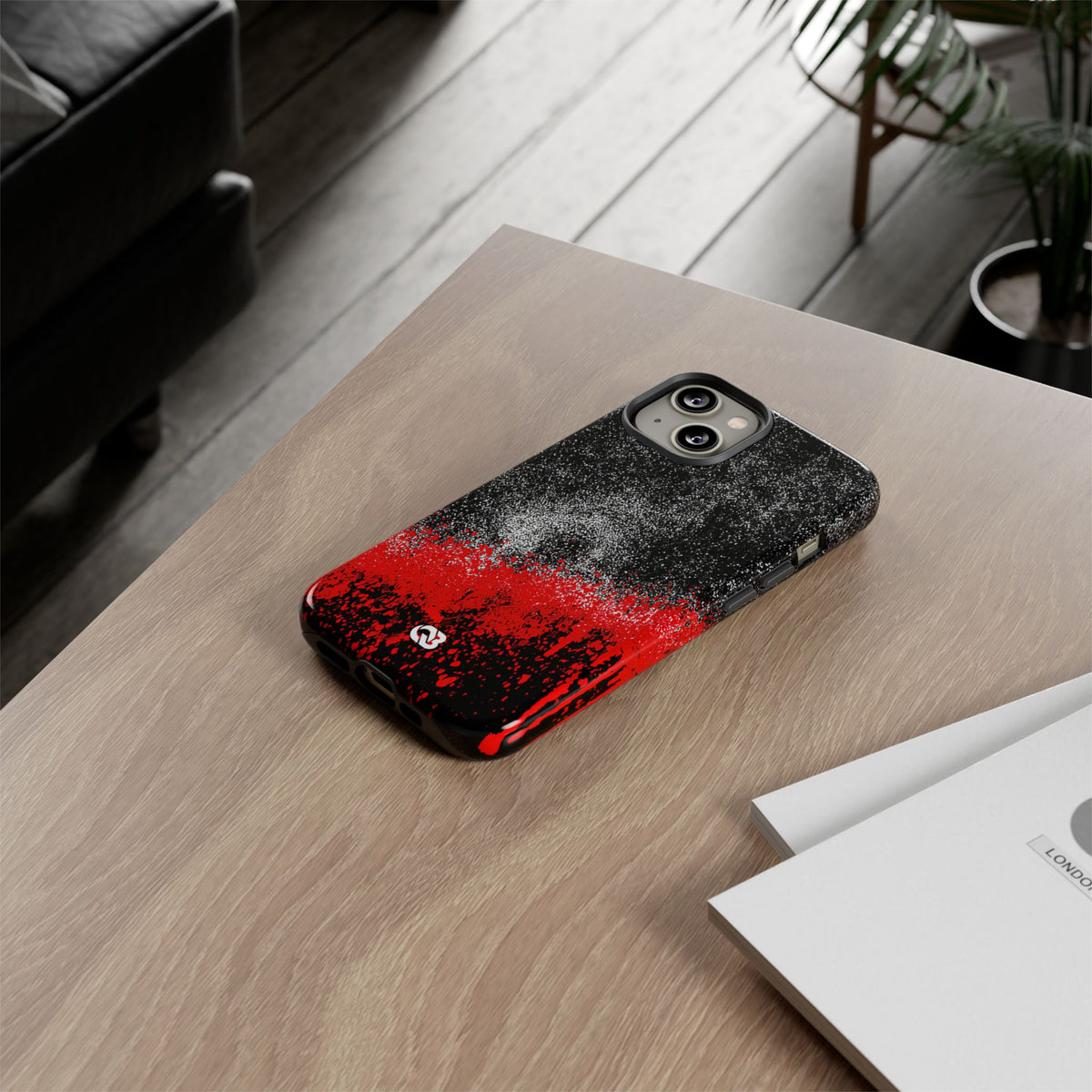 Crimson Noir Drip · Tough Phone Case for iPhone · Black