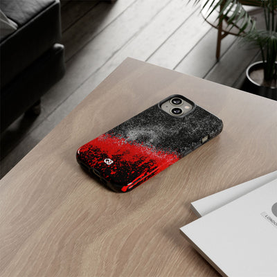 Crimson Noir Drip · Tough Phone Case for iPhone · Black