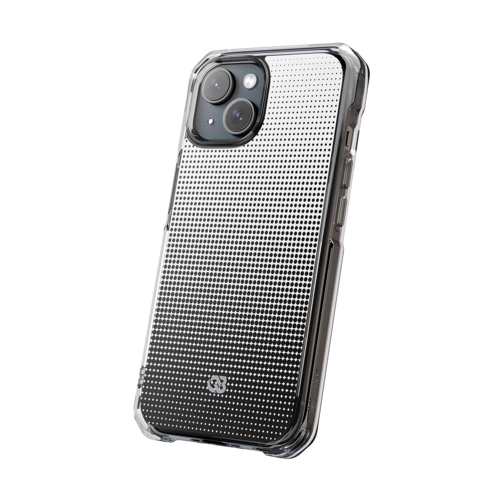 Black Impact MagSafe Phone Case for iPhone - Obsidian Halftone Flux