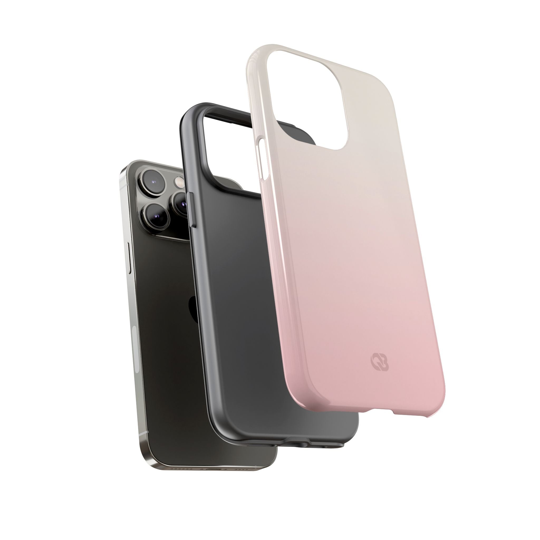 Pink Tough Phone Case for iPhone - Frosted Blush Horizon