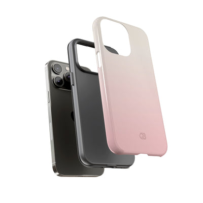 Pink Tough Phone Case for iPhone - Frosted Blush Horizon
