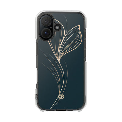 Teal Impact MagSafe Phone Case for iPhone - Sandstone Silk Flora