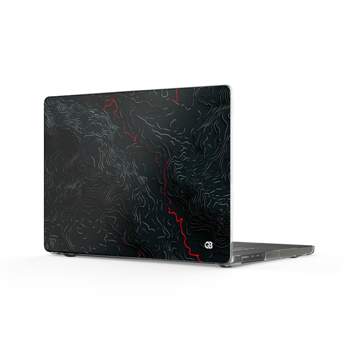 Crimson Rift · Clear Hard Case for MacBook · Black