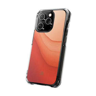Terracotta Flow · Clear Impact Magnetic Phone Case for iPhone · Orange