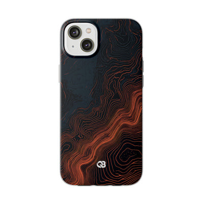 Black Lite Phone Case for iPhone - Volcanic Basalt Map