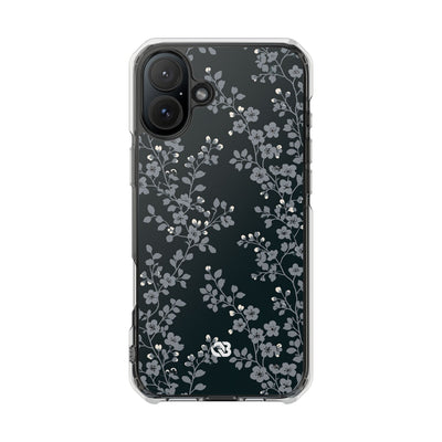 Nocturne Blossom Branch · Clear Impact Magnetic Phone Case for iPhone ·  Black