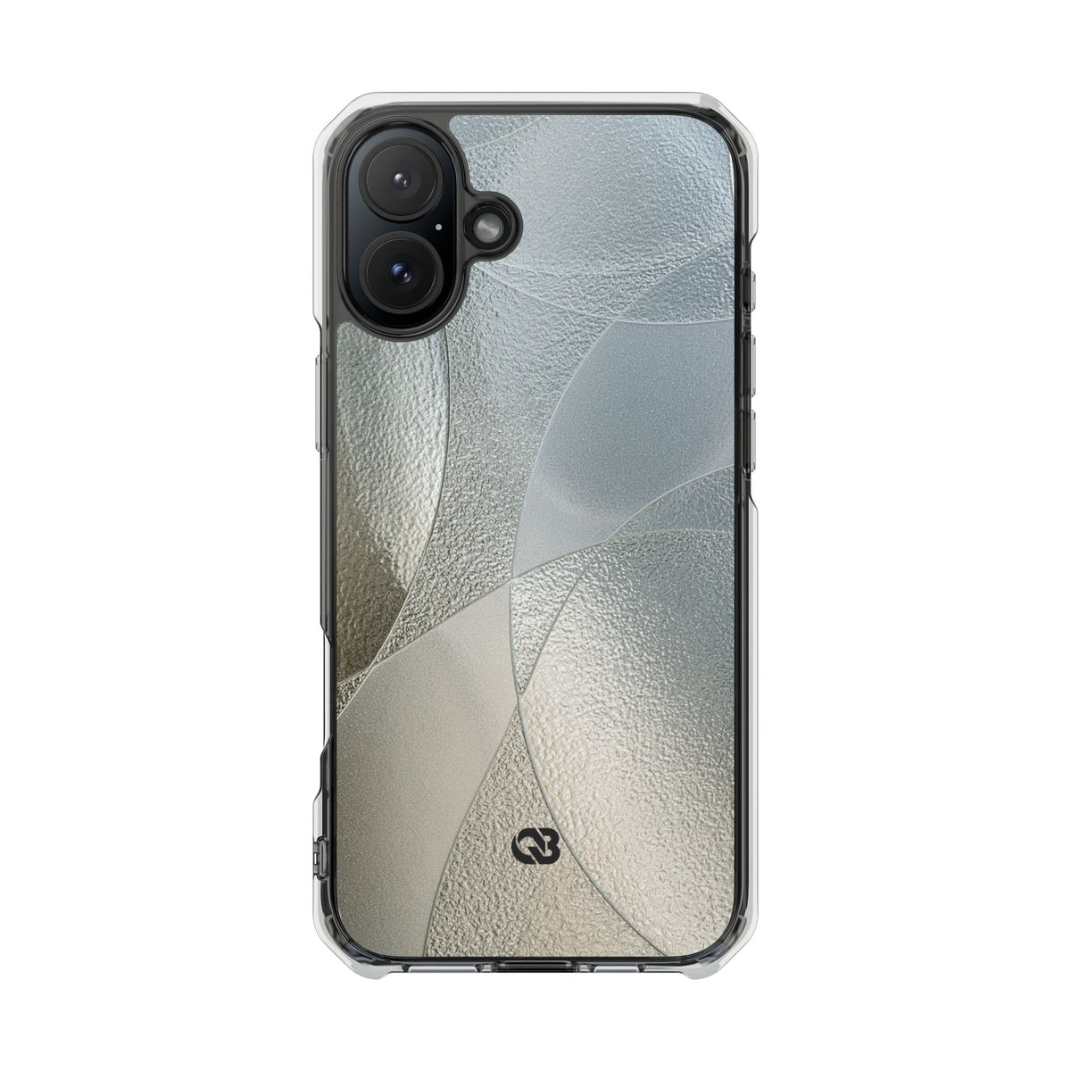 Refracted Arcs · Clear Impact Magnetic Phone Case for iPhone ·  Silver