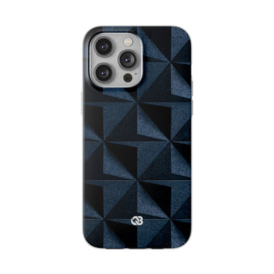 Blue Lite Phone Case for iPhone - Indigo Basalt Facets