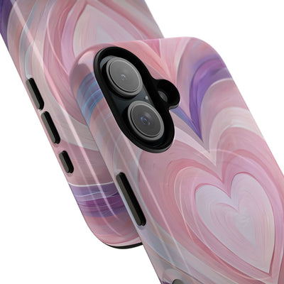 Lavender Pulse Hearts · Tough+ Magsafe