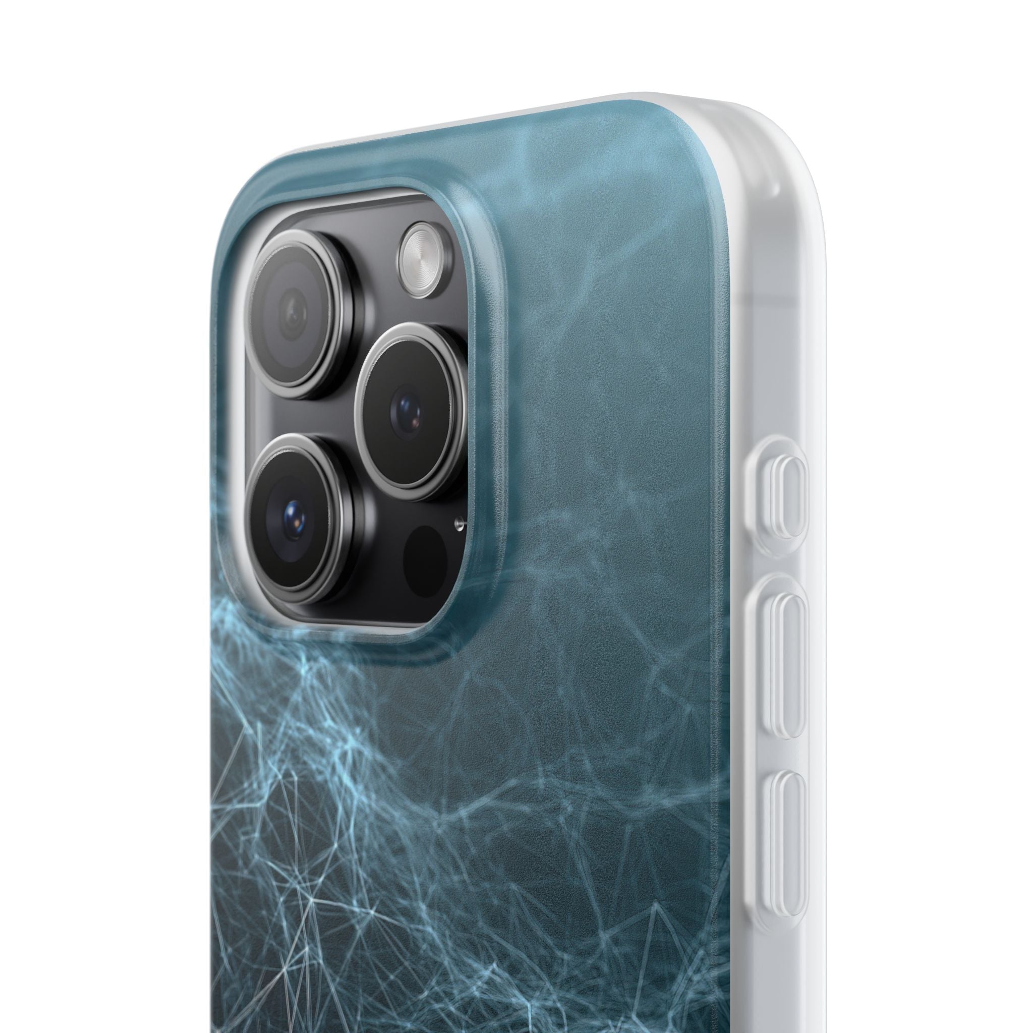Teal Lite Phone Case for iPhone - Arctic Neural Mesh