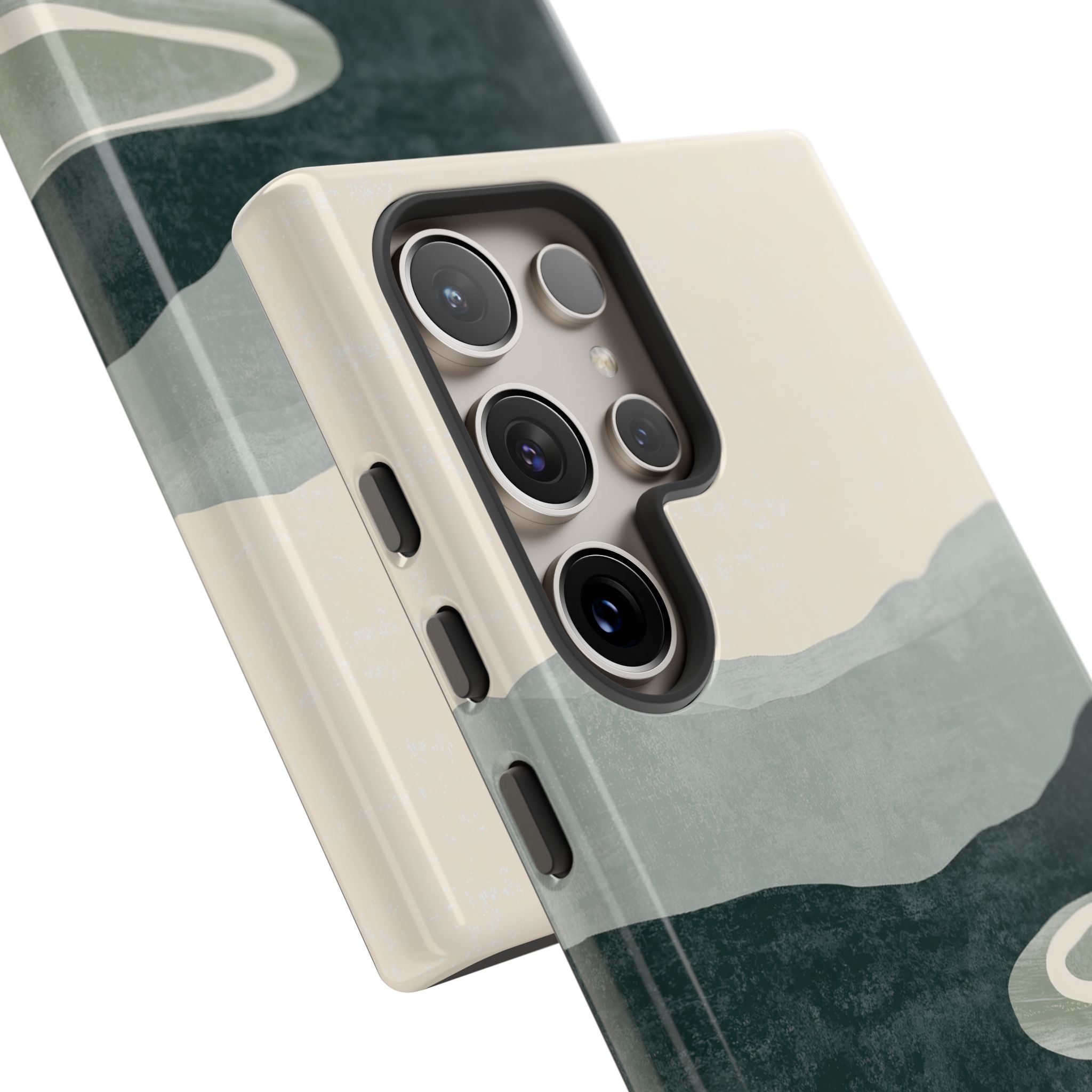 Green Tough Phone Case for Samsung - Misty Sage Valley
