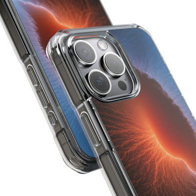 Thermal Aura Pulse · Clear Impact Magnetic Phone Case for iPhone · Blue