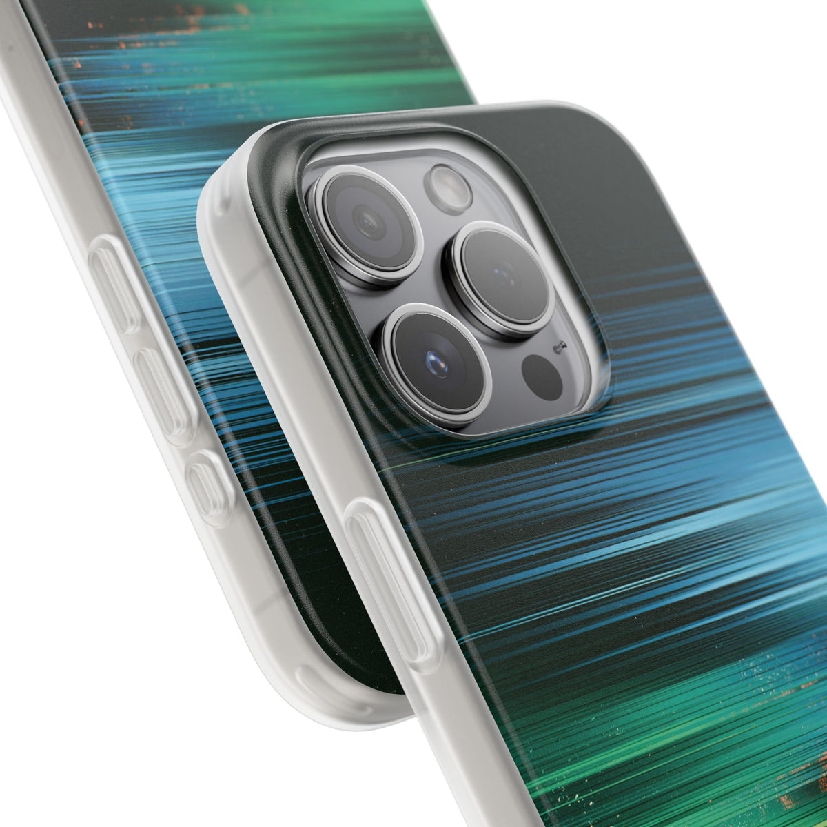 Digital Shoreline Drift · Lite Phone Case for iPhone ·  Teal
