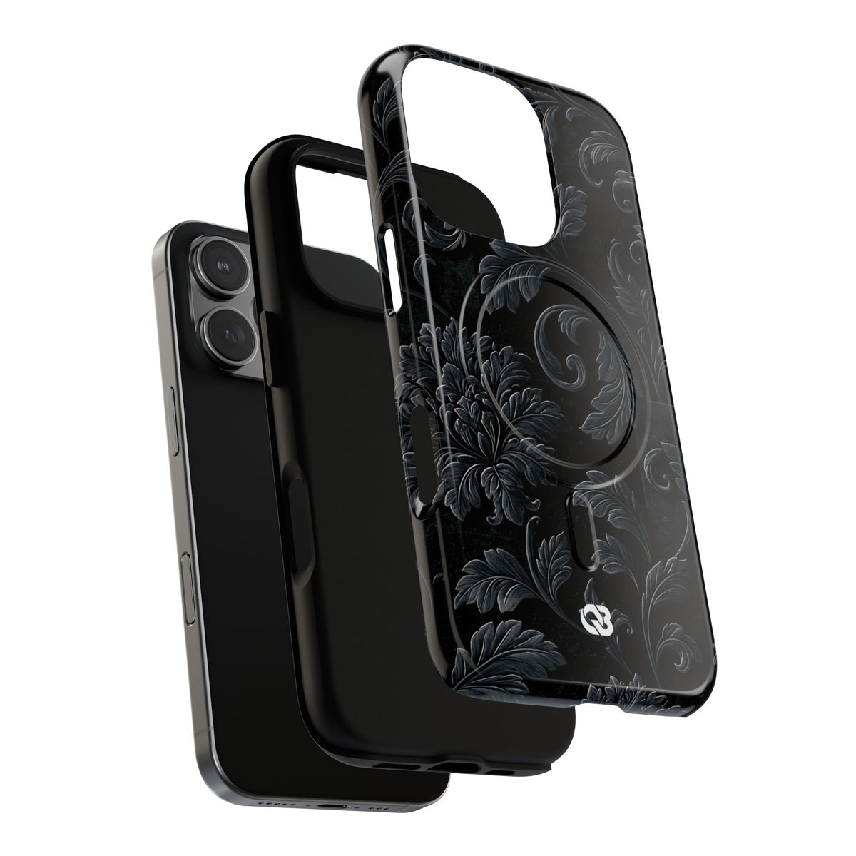 Obsidian Damask · Tough 2.0 Magnetic Phone Case for iPhone · Black