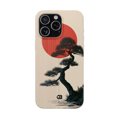 Beige Lite Phone Case for iPhone - Kyoto Crimson Pine
