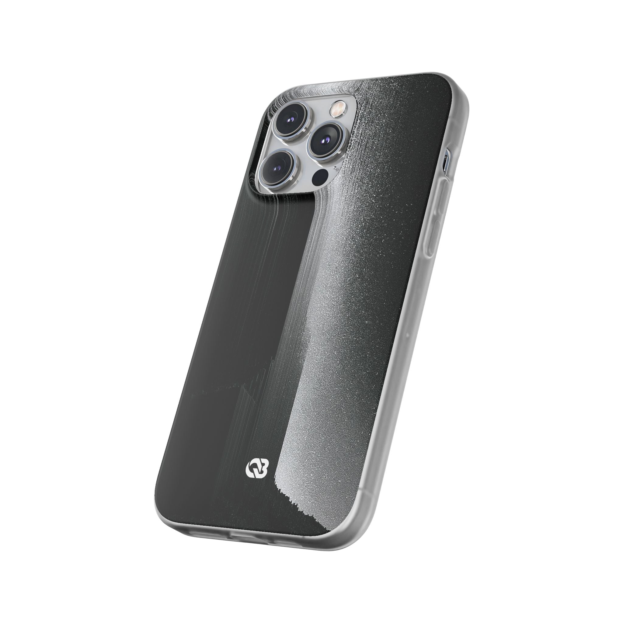Black Lite Phone Case for iPhone - Brutalist Pixel Monolith