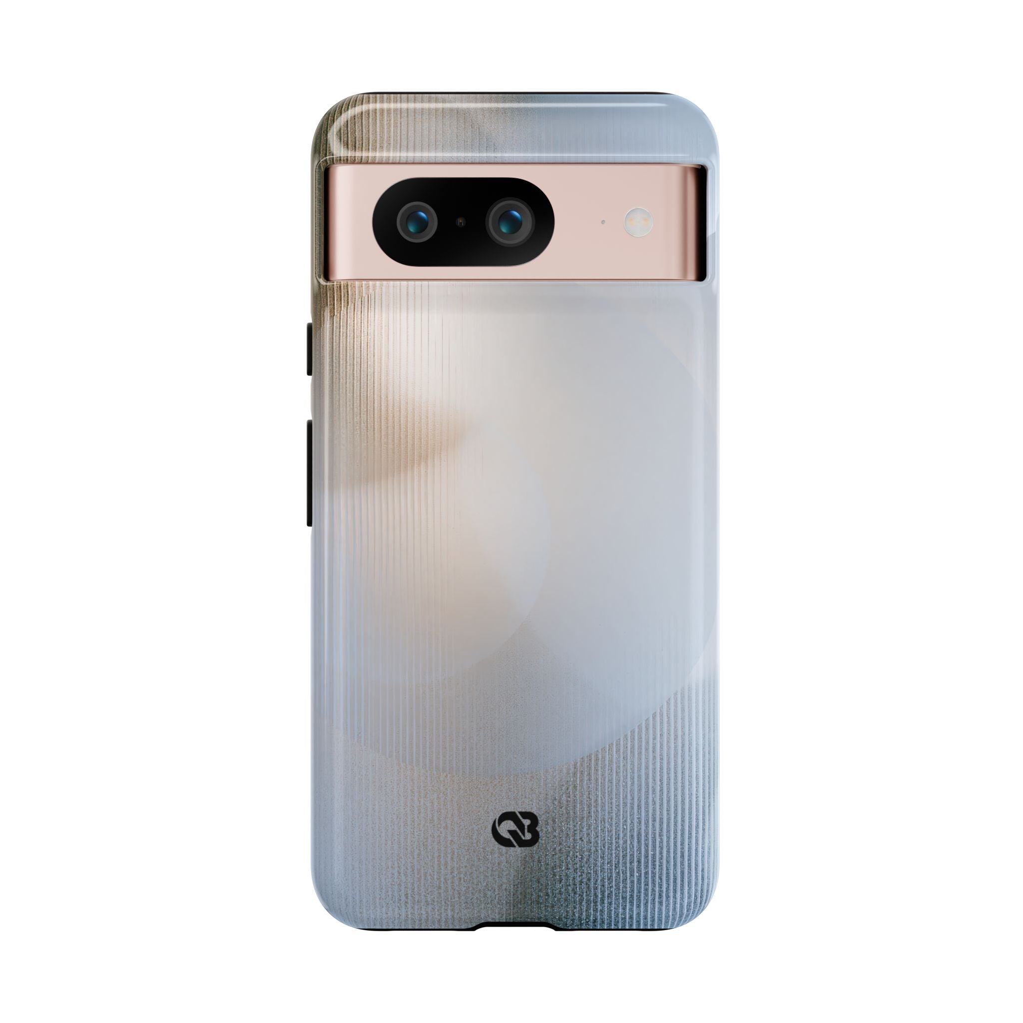 White Tough Phone Case for Google Pixel - Frosted Ribbed Sphere