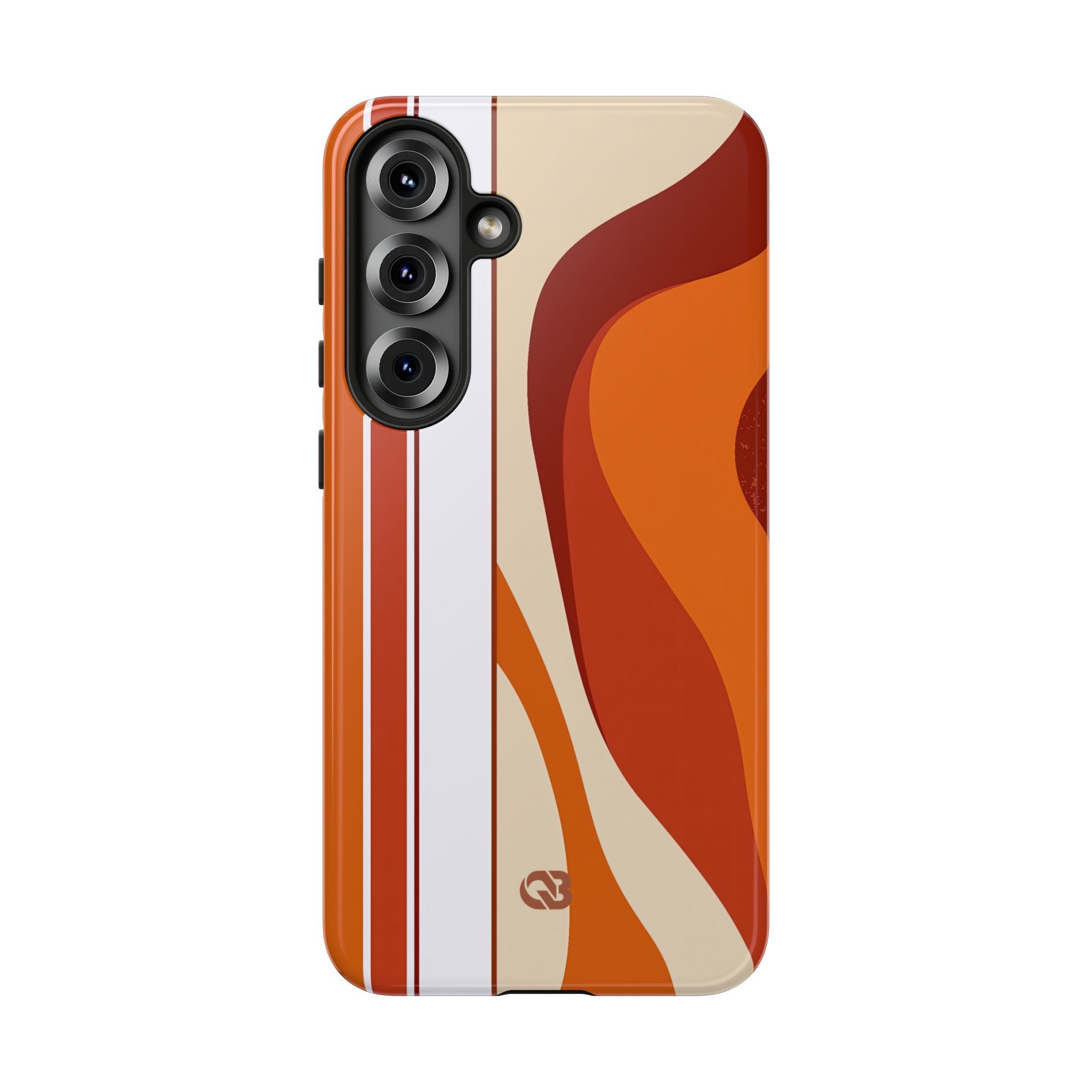 Orange Tough Phone Case for Samsung - Terracotta Metro Line